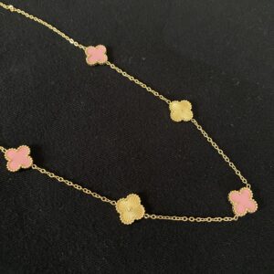 Clover Necklace- Pink